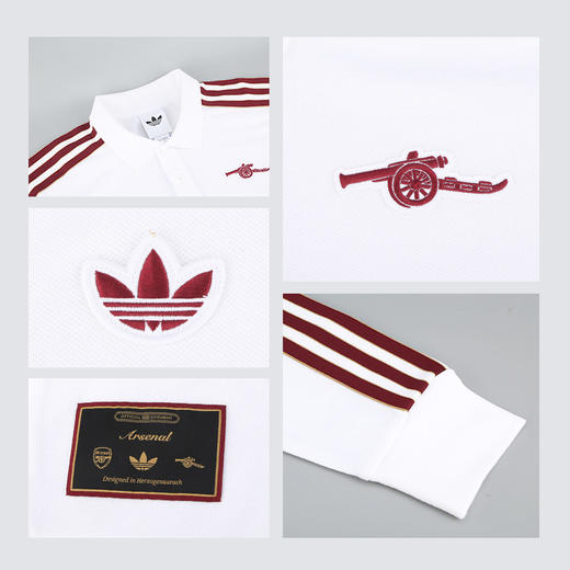 小李子ADIDAS阿迪达斯阿森纳训练休闲文化长袖POLO衫成人男JM9396 商品图3