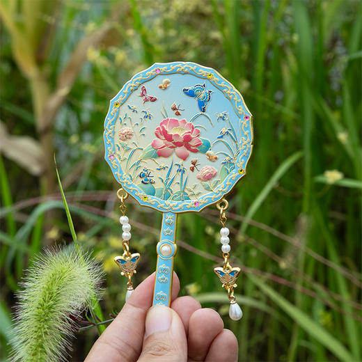 【花颜悦色金属手持化妆镜】中式纪念品伴手礼送闺蜜生日礼物 商品图2