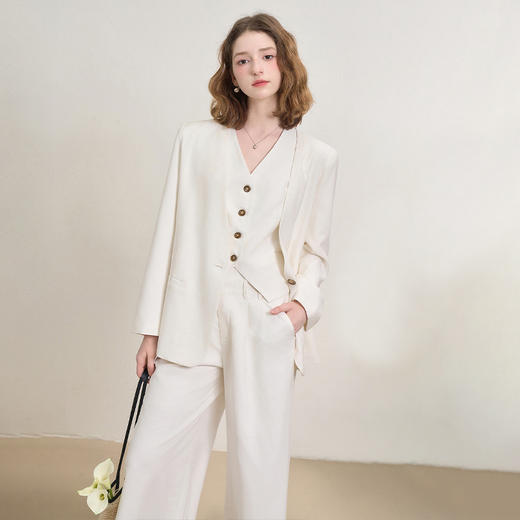 西遇气质通勤老钱风西装外套女秋季时尚简约高级休闲西服V2551154 商品图3
