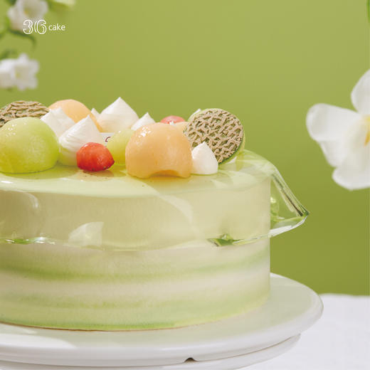 空山栀子·栀子绿茶鲜果奶油蛋糕，可选1.5/2.5/6磅 | 36 CAKE 商品图2