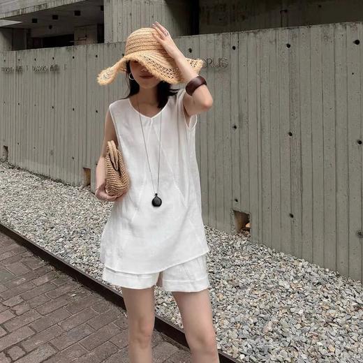 Gesamy法式棉麻无袖套装｜不用凹造型，迎面而来的慵懒高级【3-7天发货】 商品图2