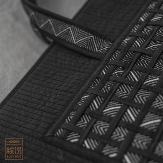 【梭说】时光系列包袋 手工侗锦水波纹 电脑公文包 手提包 链条包 轻便耐用 商品图5