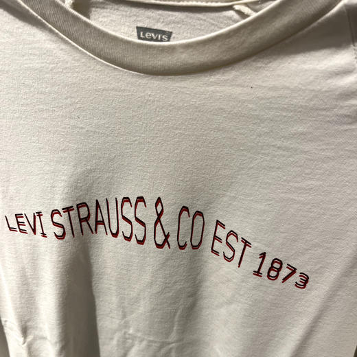 Levi’s/李维斯 男士棉质夏季宽松休闲字母印花插肩袖圆领短袖T恤 商品图3