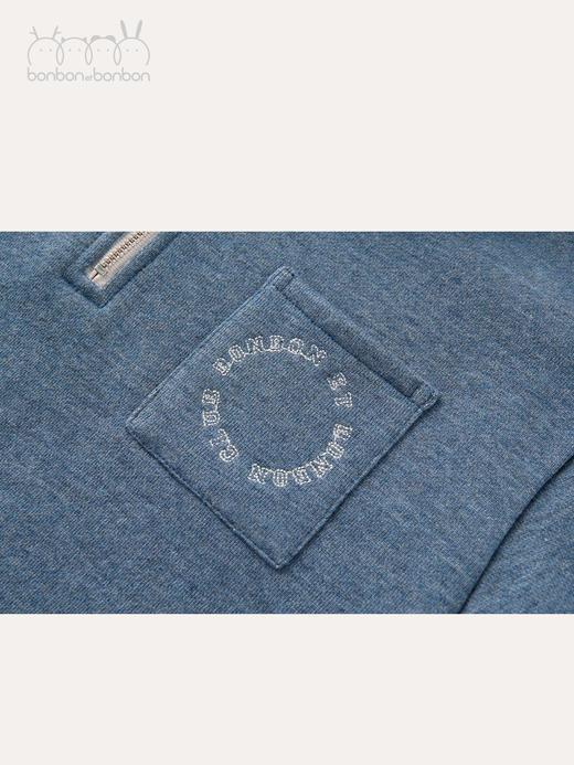 星空蓝休闲刺绣卫衣 商品图2