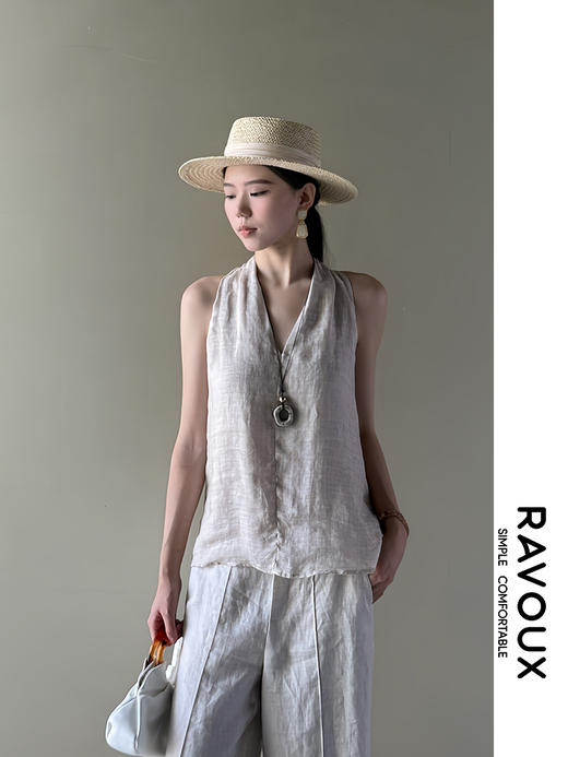 272049928苎麻度假上衣 商品图4