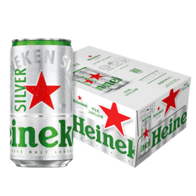 【新品上市】喜力星银啤酒248ml*24听 整箱装