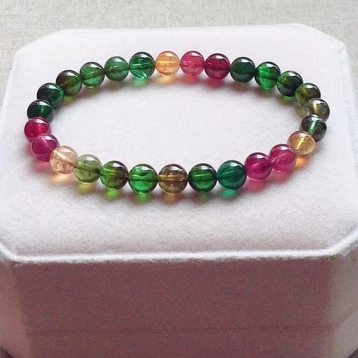 6.8mm单圈彩虹碧玺手串 商品图1