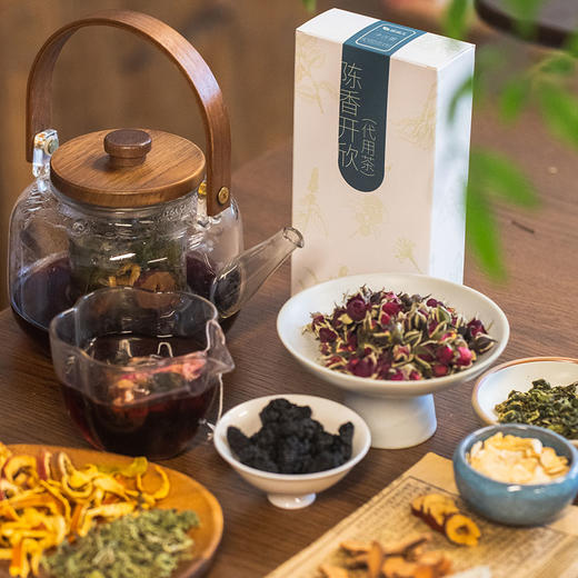 *自营*陈香开欣茶 | 食养茶方·三花六果通调。重瓣玫瑰+山楂橘皮组方三角茶包。16袋/盒植物柔润茶。重瓣红玫瑰红枣桑叶高良姜橘皮人参桑椹山楂薄荷小茴香 商品图1