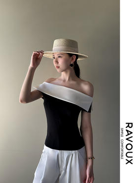 273109901一字领针织衫