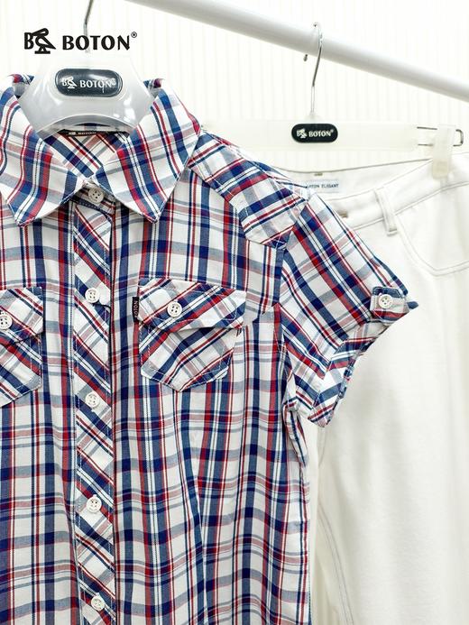 【第2件半价！尾货清仓不退换】波顿女士牛仔短袖衬衫LS392 商品图1