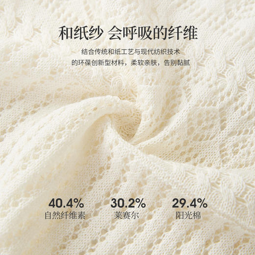 【08/06新品】熙世界莱赛尔钩花镂空针织衫长袖外搭薄款开衫上衣女2025夏秋新款 商品图2