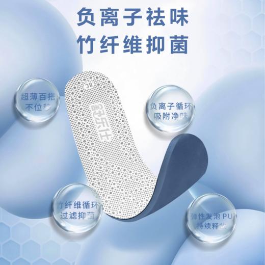 【竹纤维主动瞬吸 抑菌告别闷臭黏腻】舒乐仕 负离子循环祛味鞋垫 商品图3
