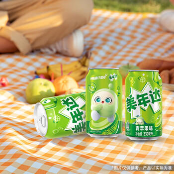 百事可乐美年达X蛋仔派对 青苹果味汽水碳酸饮料330ml*24听 新老包装随机 商品图1