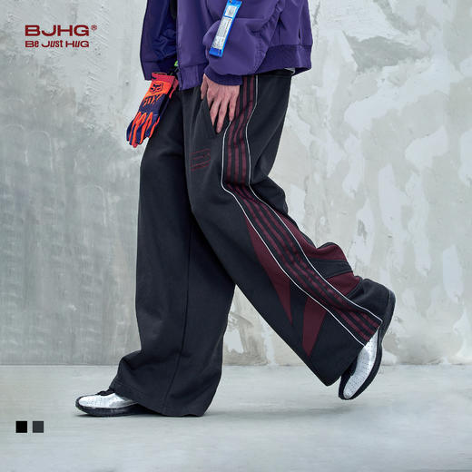 BJHG不计后果暖皮休闲长裤男秋季2025新款潮牌美式复古运动裤子女 商品图0