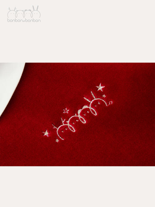 波尔多红丝绒半袖连衣裙 商品图3