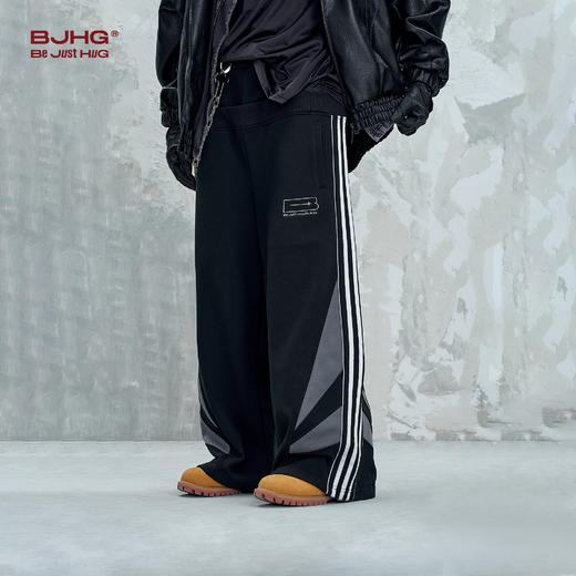 BJHG不计后果暖皮休闲长裤男秋季2025新款潮牌美式复古运动裤子女 商品图1
