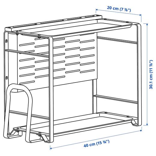IKEA 厨房台面收纳件 竹/白色 40x21 厘米 商品图6