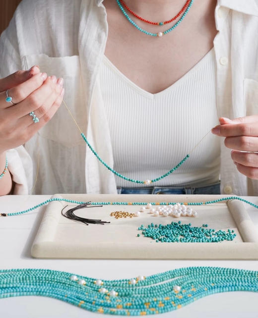 天然优化绿松石项链手链合集 商品图4