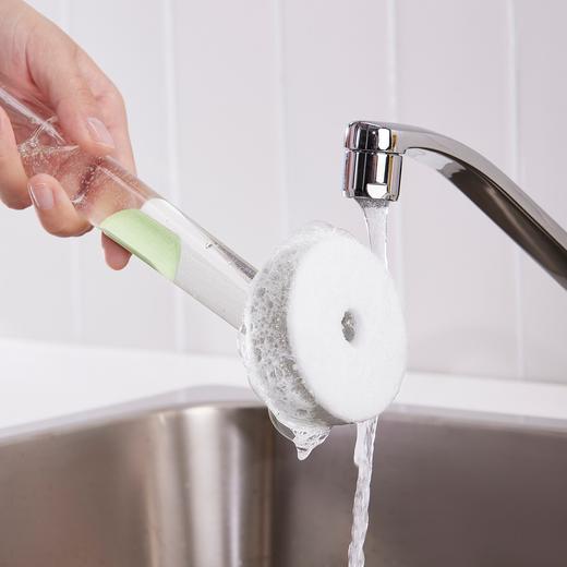 IKEA 洗碗海绵擦3件套（手柄可添加洗涤剂）浅绿色 商品图5