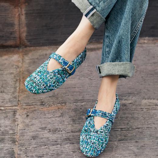 Sacha编织玛丽珍单鞋|PP草鞋面+羊皮鞋垫，舒适透气，温柔百搭 商品图1