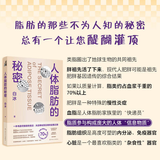 人体脂肪的秘密 白冰 主编 科学管理脂肪肥胖与体重管理膳食营养指南跟随医生科学减重科普 9787117374262 人民卫生出版社 商品图1