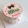 三只小猫小动物卡通手绘蛋糕-低糖处理无添加 商品缩略图2