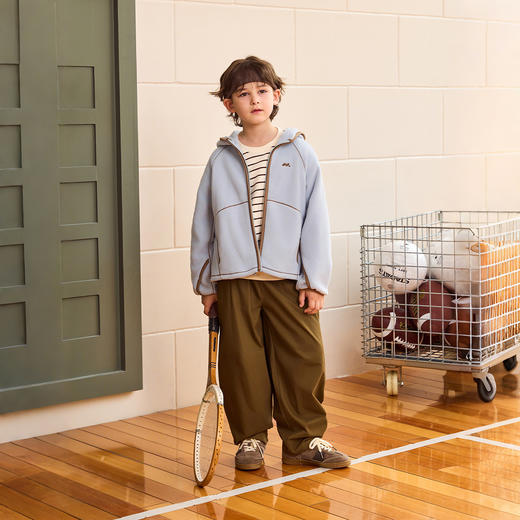 马克珍妮男女童亲肤软糯摇粒绒外套2025年秋装新款551731 商品图1