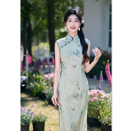 GX时尚改良年轻少女款无袖旗袍2025夏季新款日常可穿修身旗袍 商品图2