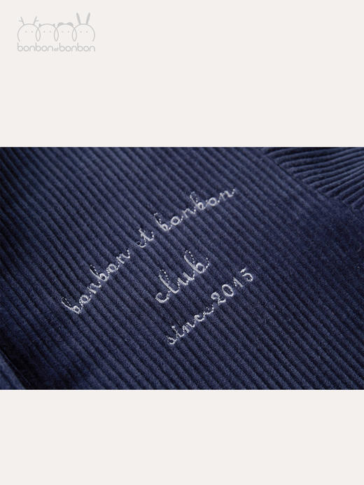 藏青灯芯绒刺绣外套 商品图3