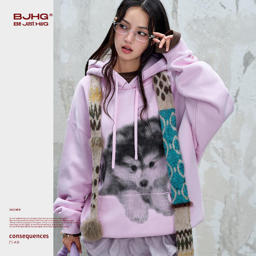 BJHG不计后果美式重磅加绒卫衣外套男女秋季新款潮牌宽松休闲卫衣 商品图3