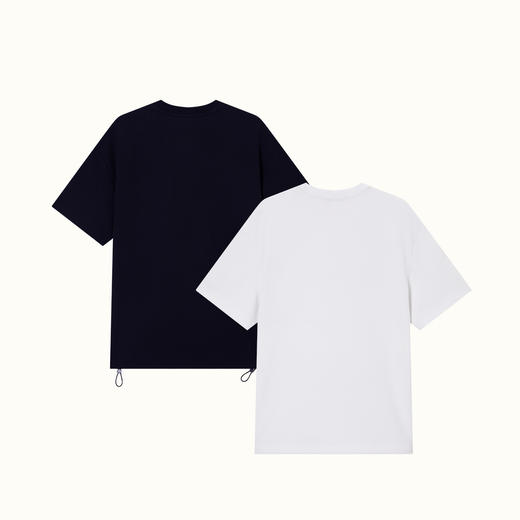 NPC潮牌小字母刺绣华夫格口袋短袖T恤男挺括抽绳可调节NP55TE68 商品图1