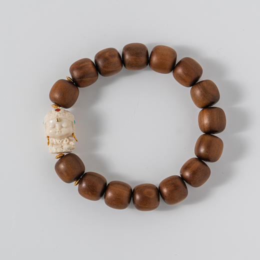 猛犸白度母老山檀护身手串 檀香 静心 白度母护佑女性国庆闪购 商品图4