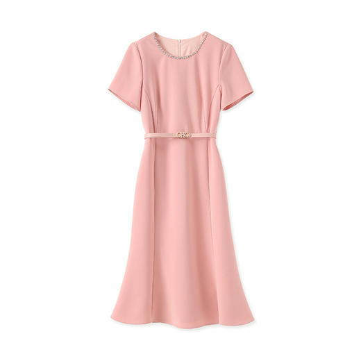 「高货wl」全新升级【铂金会员321/天猫429/差价108】(44542)洛诗琳轻奢气质镶钻连衣裙2025夏季新款收腰显瘦鱼尾裙女 商品图4