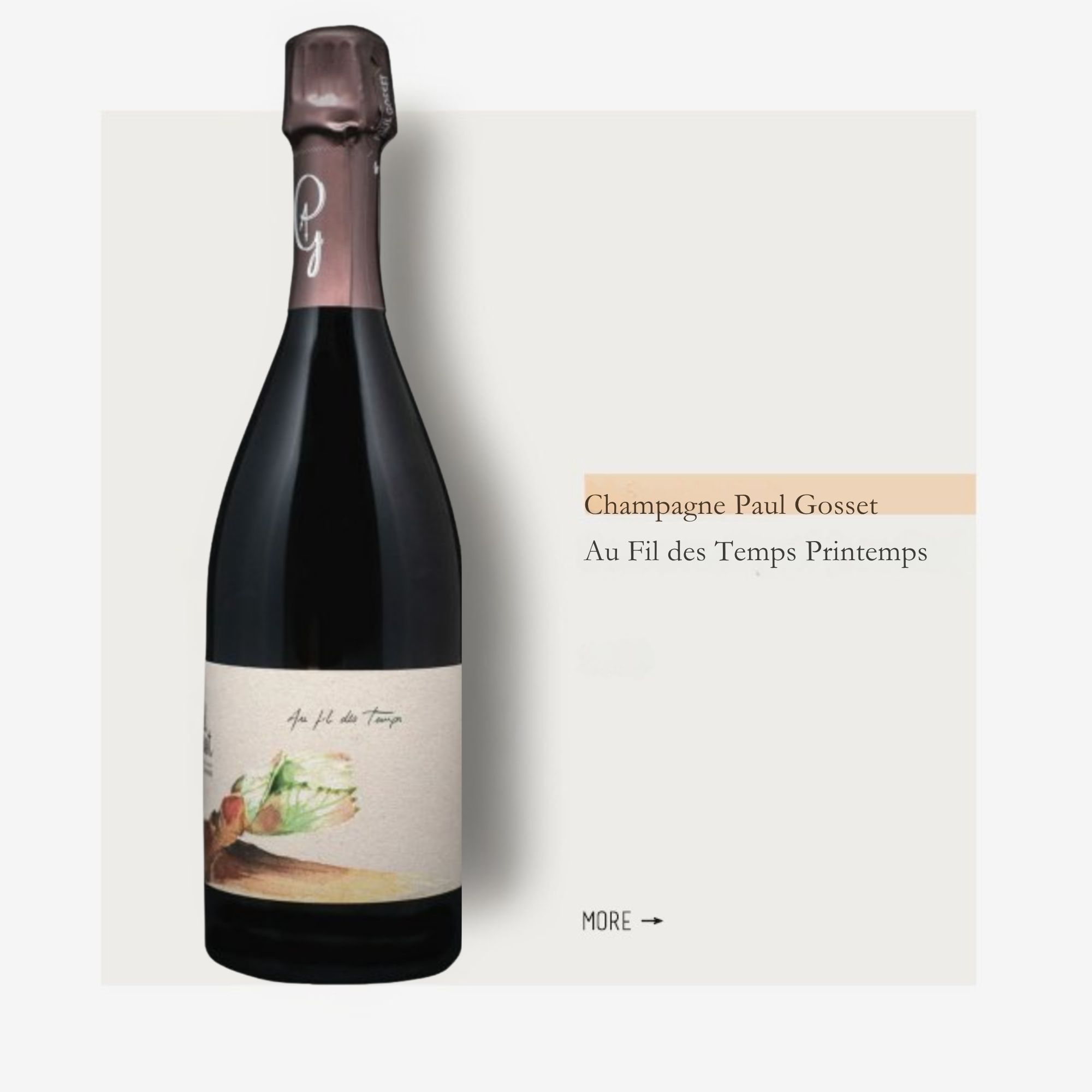 Champagne Paul Gosset Au Fil des Temps Printemps|保尔戈塞香槟岁月之流·春