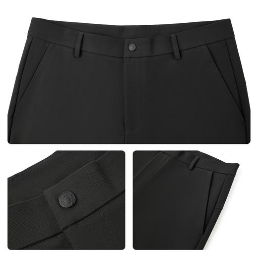 【户外休闲裤】柒牌男装四面弹中腰修身耐磨挺括中青年梭织长裤129H71140 商品图3