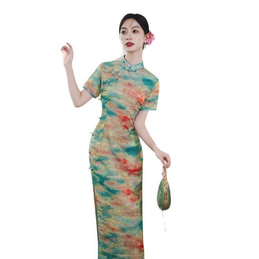 GX老上海复古中国风长款旗袍2025夏新款传统中式宴会旗袍 商品图4