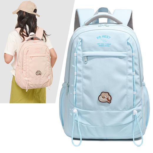 积分兑换【简约韩系撞色新款书包】轻便旅行休闲双肩包 高颜值耐脏大容量双肩包-QB#异业福利 商品图1