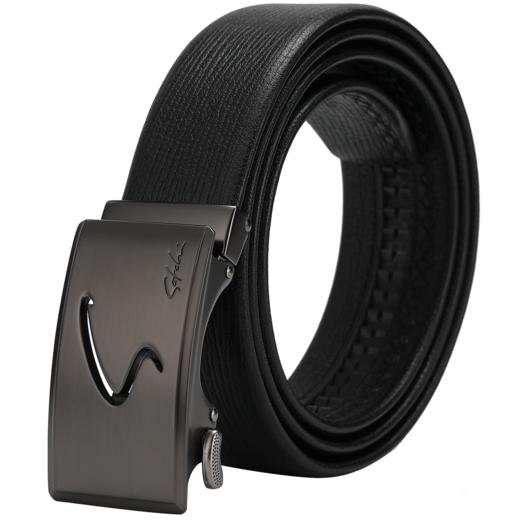 6942199082532115 沙驰satchi 男式真皮腰带头层牛皮自动扣皮带青年【三八礼物礼盒】送爱人【115cm】 商品图0