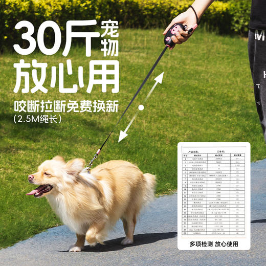 【双12秒杀】狗狗猫咪宠物牵引绳自动伸缩遛狗猫绳链中小型犬猫通用比熊泰迪 商品图1