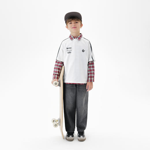 马克珍妮男童时尚百搭牛仔萝卜裤2025年秋装新款551275 商品图3