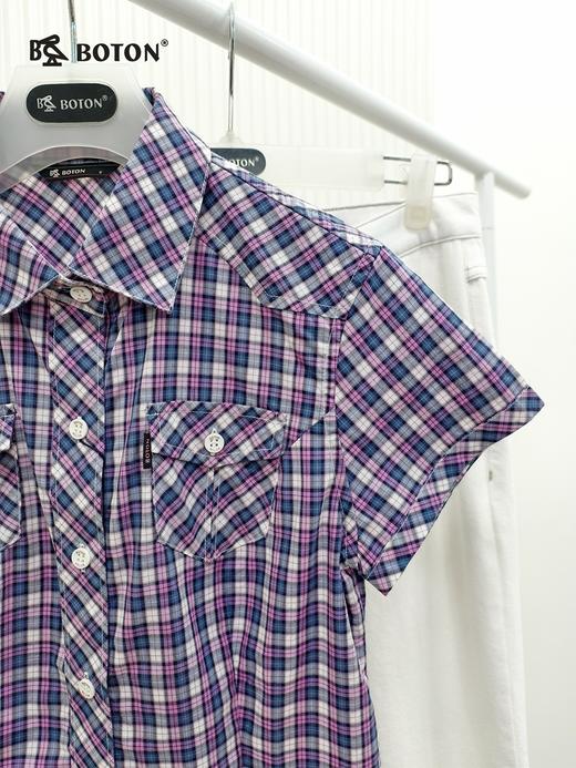 【第2件半价！尾货清仓不退换】波顿女士短袖格仔LS388 商品图2