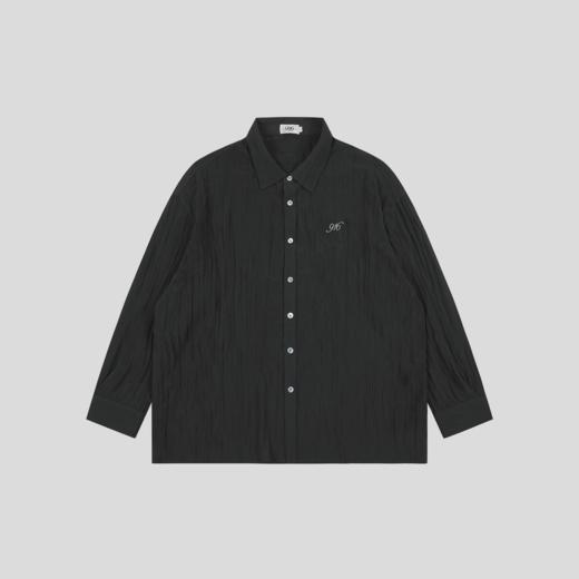 GOODBAI 916 褶皱肌理翻领贝壳扣轻薄长袖衬衫 商品图4