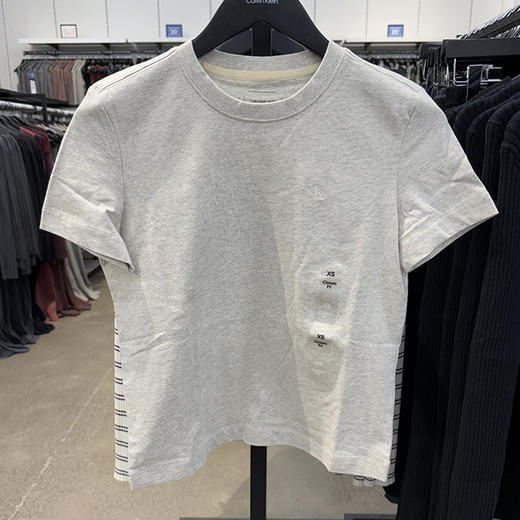 Calvin Klein Jeans/CK 女士夏季经典版纯棉绣标休闲圆领短袖T恤 商品图0