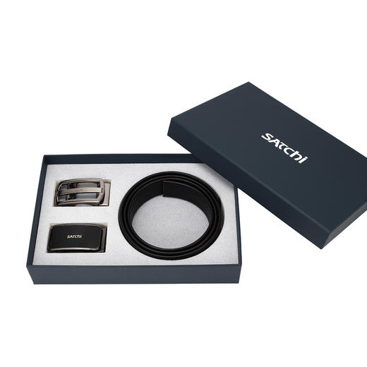 6942199077958125 沙驰satchi 男式腰带头层牛皮商务外穿休闲皮带青年【节日礼物套盒】 商品图1