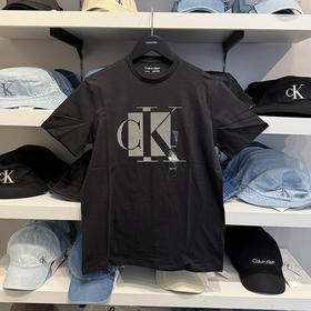 Calvin Klein /CK 男士春夏圆领舒适LOGO字母印花休闲透气短袖T恤