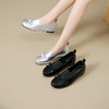 西遇蝴蝶结单鞋女新款秋季法式一脚蹬内增高圆头小皮鞋平底鞋V1757006 商品缩略图0