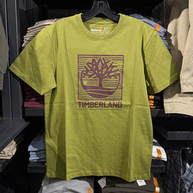 Timberland/添柏岚 男士夏季常规版纯棉印花透气休闲圆领短袖T恤