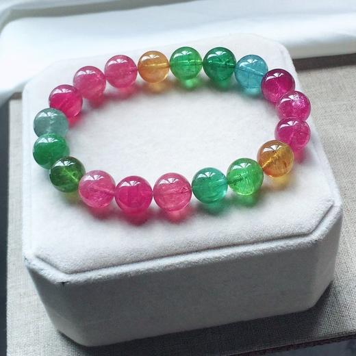 10.8mm单圈彩虹碧玺手串 商品图3