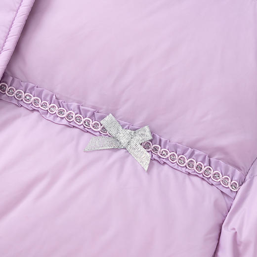 笛莎Deesha 童装女童羽绒服2025冬新款女童甜美花边羽绒服 商品图3