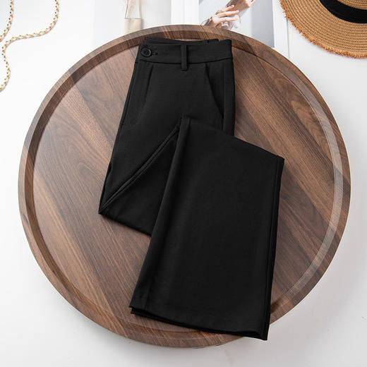 「自」全新升级【铂金会员165/天猫219/差价54】(42842)洛诗琳夏季薄款微喇裤2025新款高腰显瘦休闲通勤西装喇叭裤 商品图1